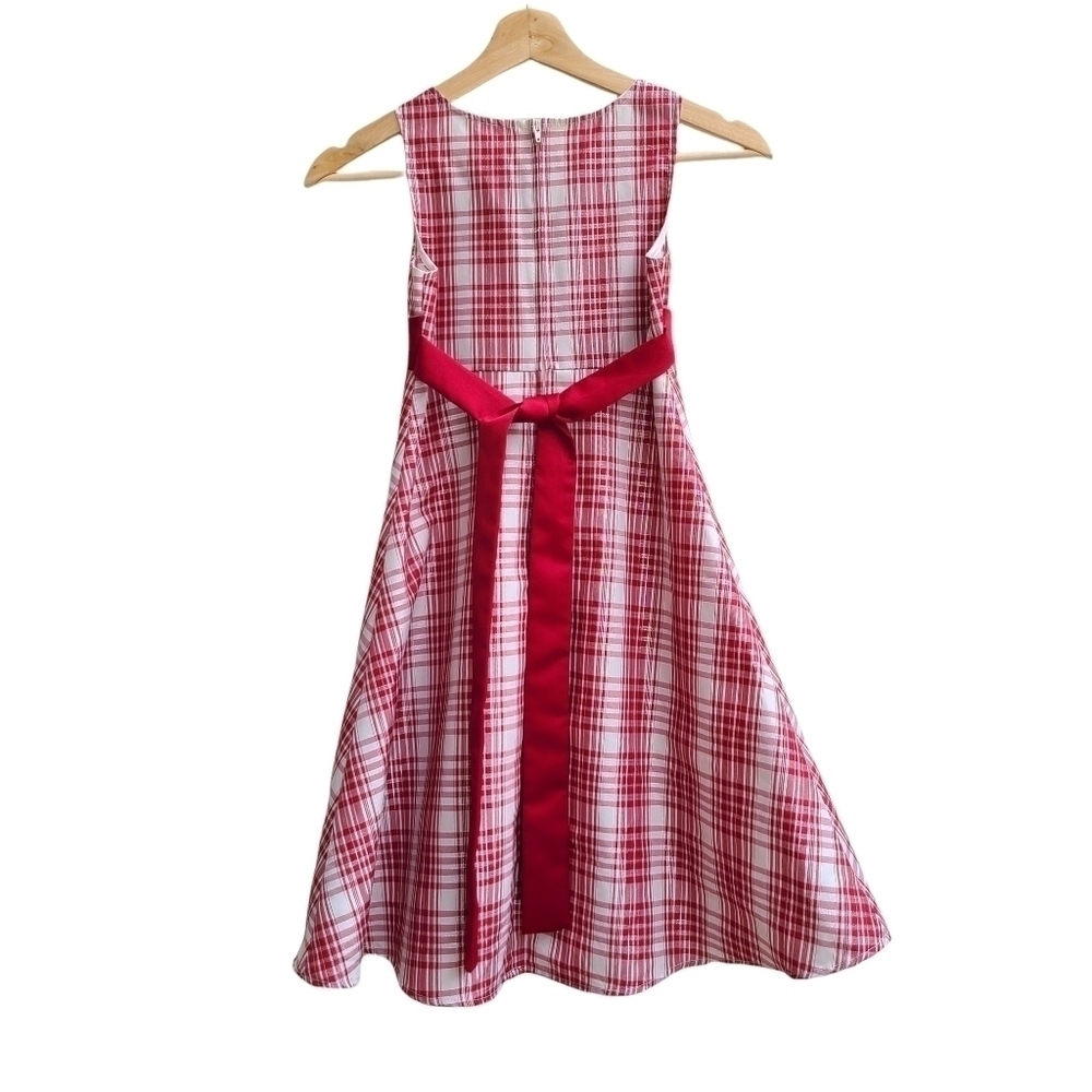 Bonnie Jean Plaid Dress with Silver Threading, Coastal Country, Size 7 - Picture 2 of 7